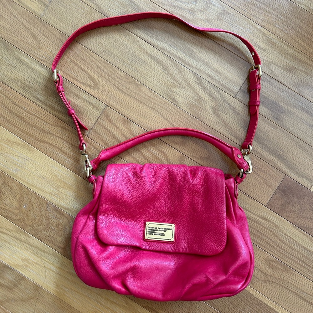 Marc Jacobs Hot Pink Satchel / Crossbody Bag